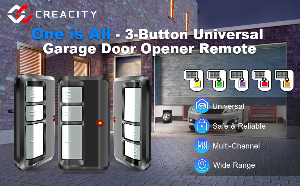 Garage Door Opener Remote Replacement for 893MAX, CreaCity 3Button