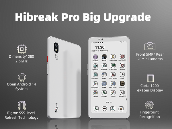 Amazon.com: Bigme ePaper Smartphone 6.1 inch Hibreak Pro, 8+256GB