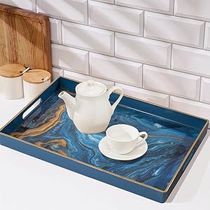 Amazon.com: MAONAME Rectangle Decorative Tray, Plastic