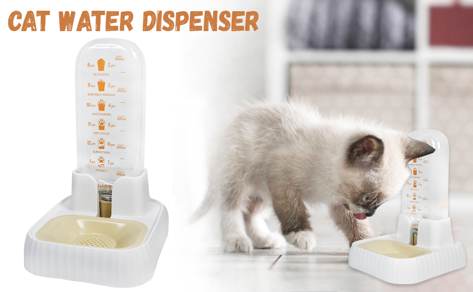 Pet Supplies Cat Gravity Water Bowl, Pet Water Dispenser Automatic