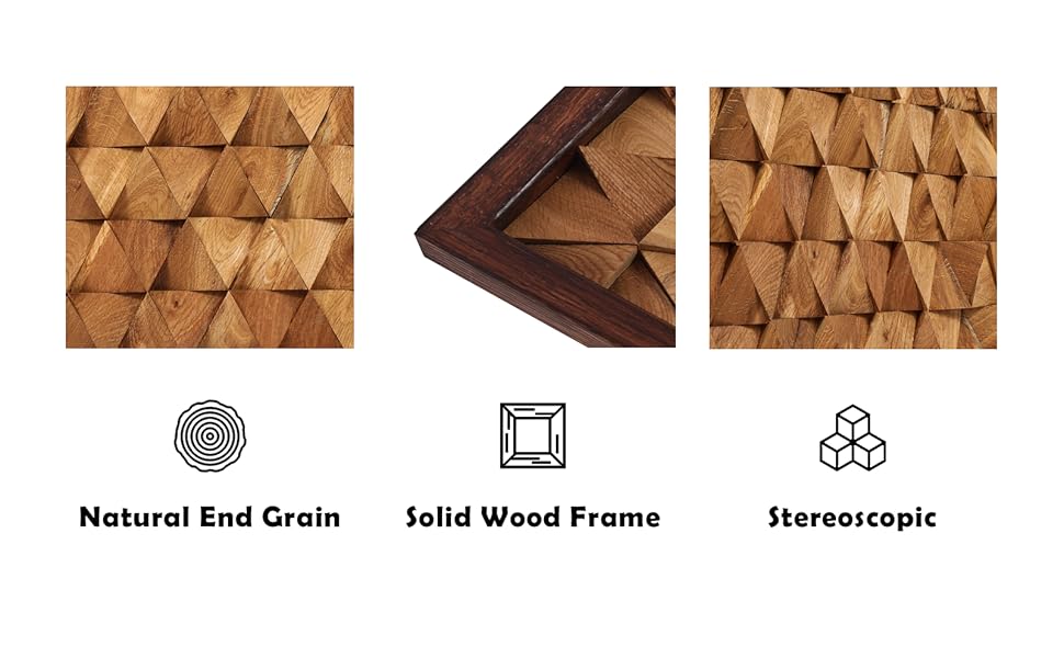 Consdan wood wall decor rustic triangle