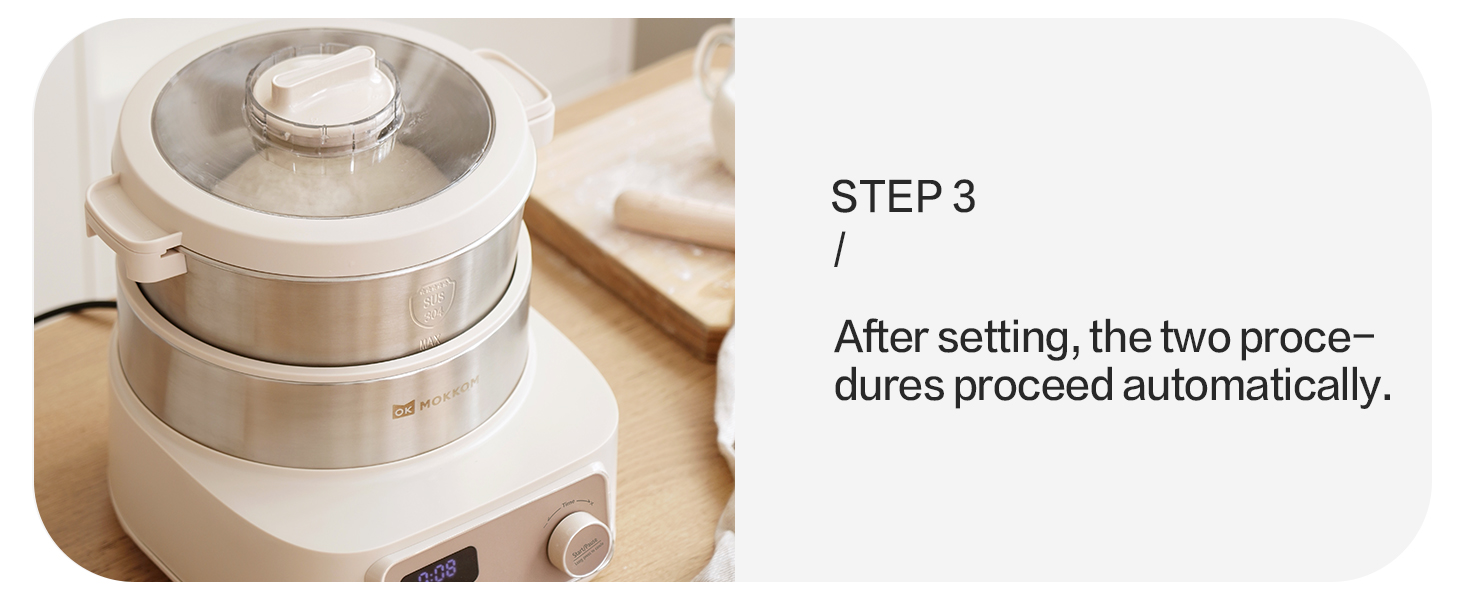 Electric Dough Maker with Proof Dough Function, Microcomputer Timing