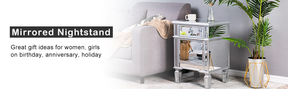 nightstand with door