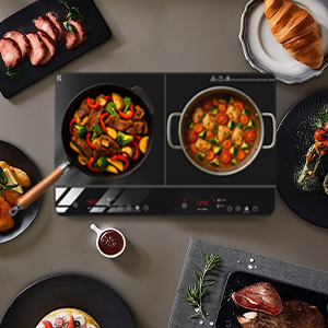 2 burner induction stove 1800W