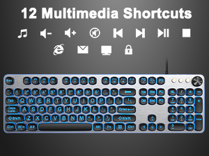 Large Print Backlit Keys