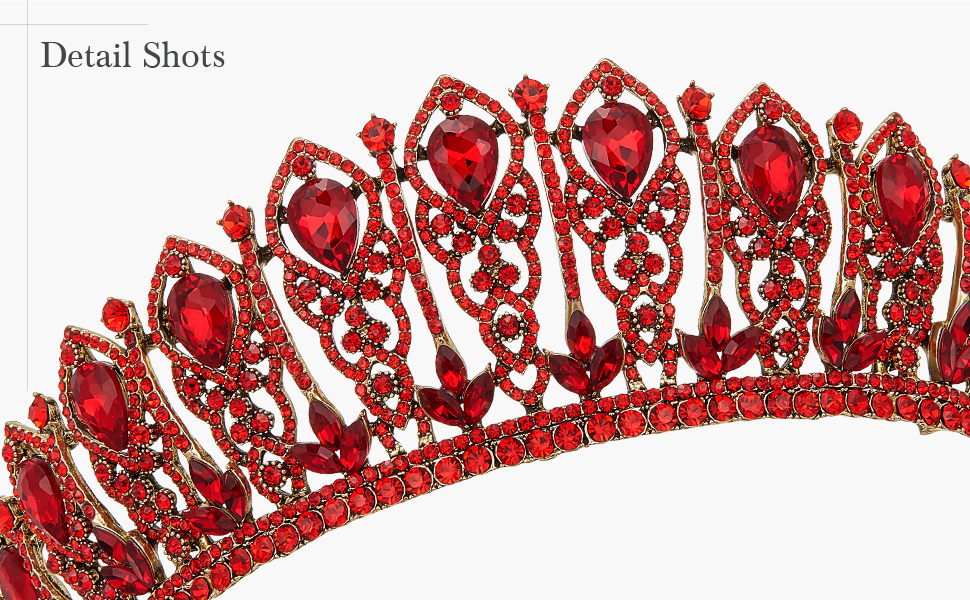 red crystal princess queen crown bridal crown for bride pageant crown rhinestone silver crown