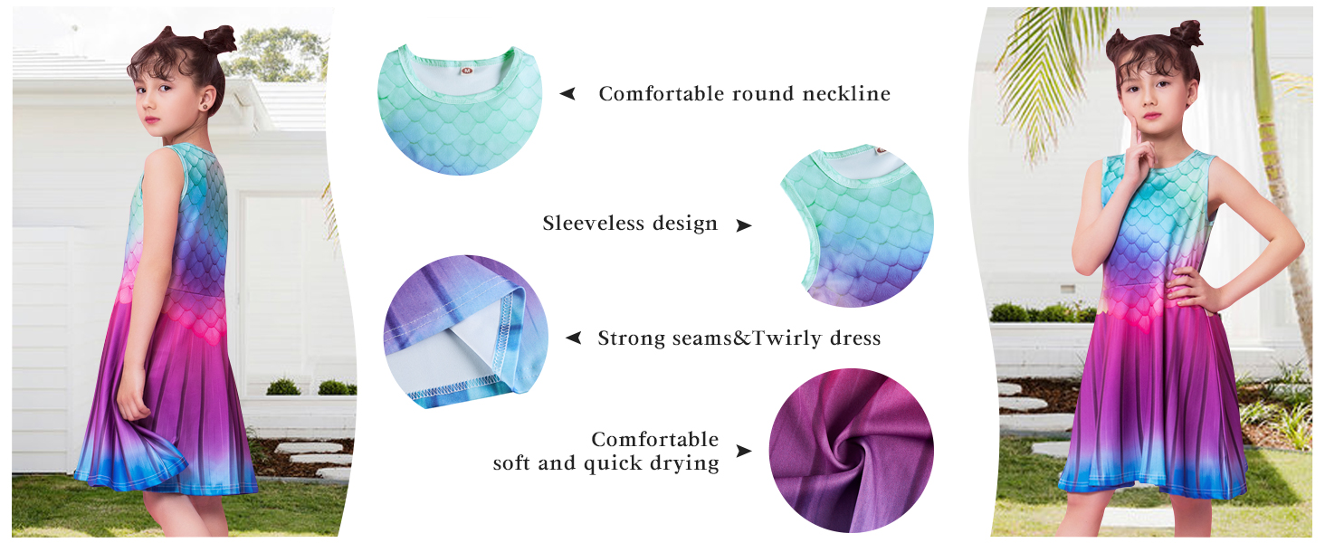 Girls Summer Dress Sleeveless More Details