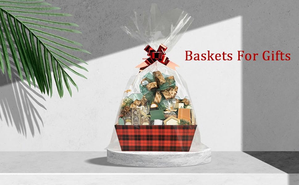 Basket For Gifts Empty, 5 PCS Sturdy Diy Bulk Gift Basket