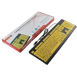 確認用 パソコンキーボード Amazon.co.jp: T801 USB有線キーボード 大文字 老人/視覚障害者