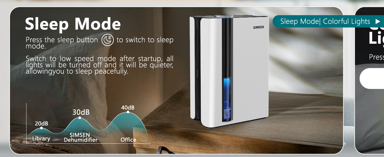 SIMSEN 95oz Dehumidifiers for Home, 800 sq ft Quiet