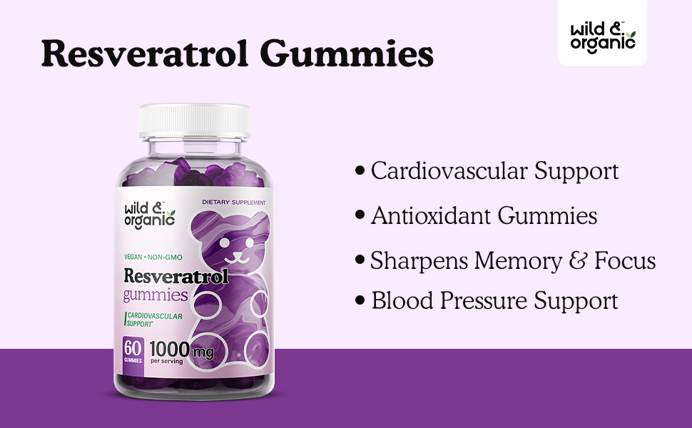 Wild & Organic Resveratrol Gummies Resveratrol Supplement