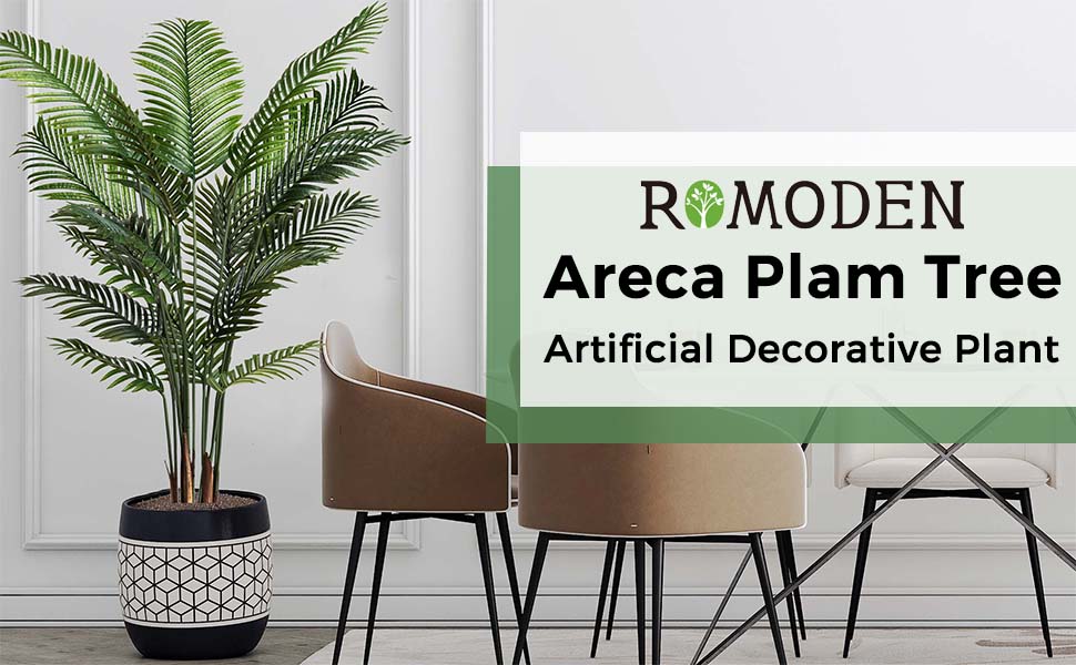 ROMODEN Artificial Tree, 4 FT /120 cm Areca Plam Tree Fake