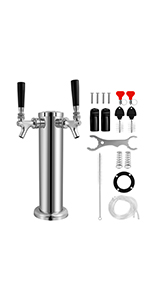double tap draft beer tower