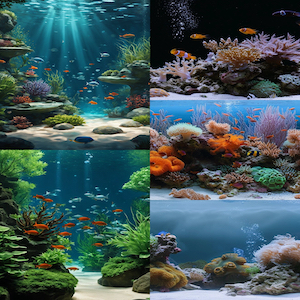 plants tank decoration