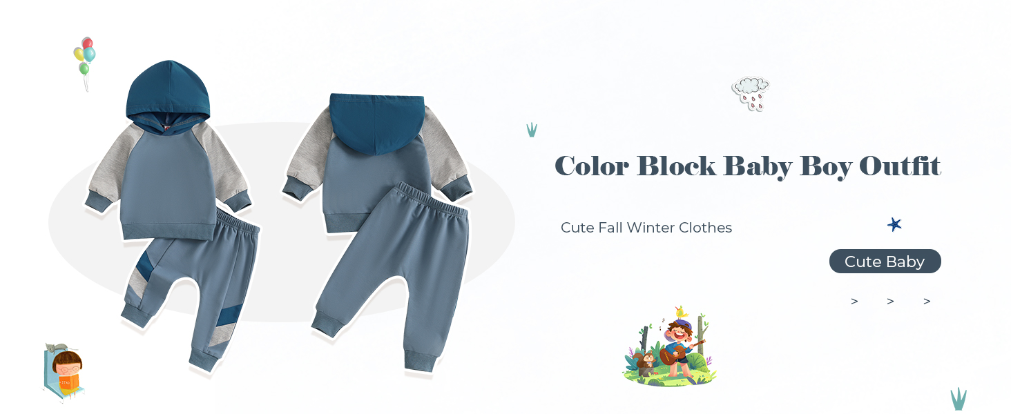PUHHAPIEY Toddler Baby Boy Clothes Fall Winter Outfits
