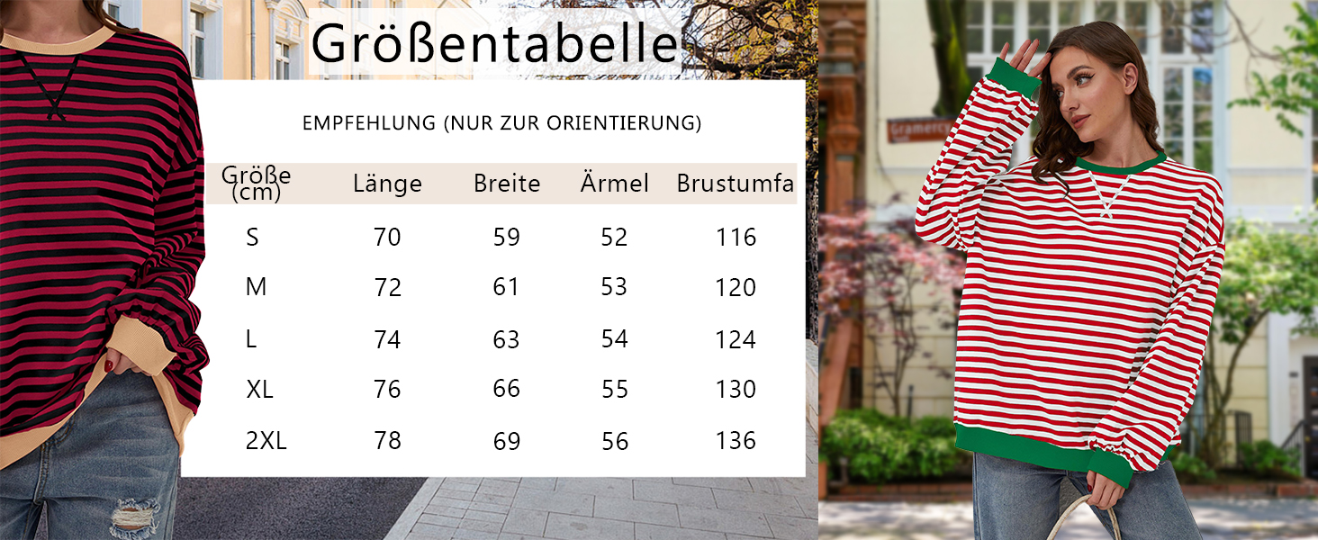 DUOEASE Damen Oversize Pullover Y2K - Herbstlook - Rundhals - OEKO-TEX Standard 100 - Langarm - Trendiges Streifen Desig 26a8e3be A53c 4398 A267 A825a24787f3. CR0,0,1464,600 PT0 SX1464 V1