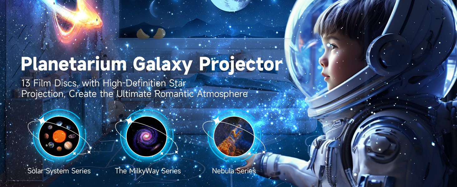 Galaxy Projector for Bedroom, HD 13 in 1 Star Projector for