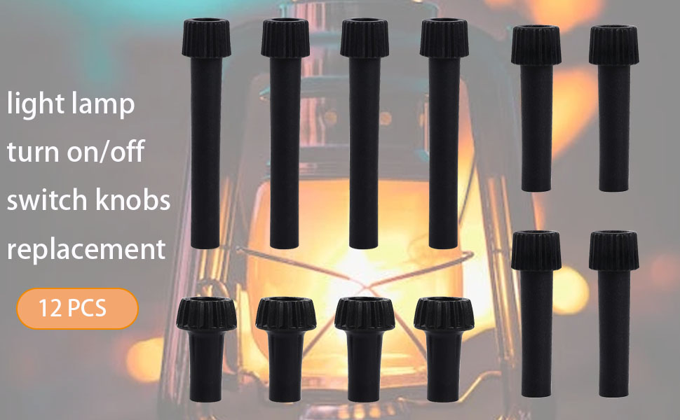 12 Pack Light Lamp Turn Switch Knobs, Lamp Switch Twist Knob, On/Off Replacement Light Lamp Turn