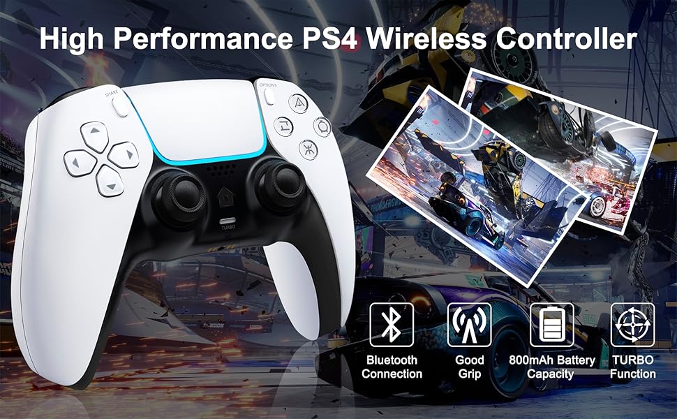 Wireless PS4 Controller Dualsense Vibration Shock 4, Remote Analog Sticks Controller