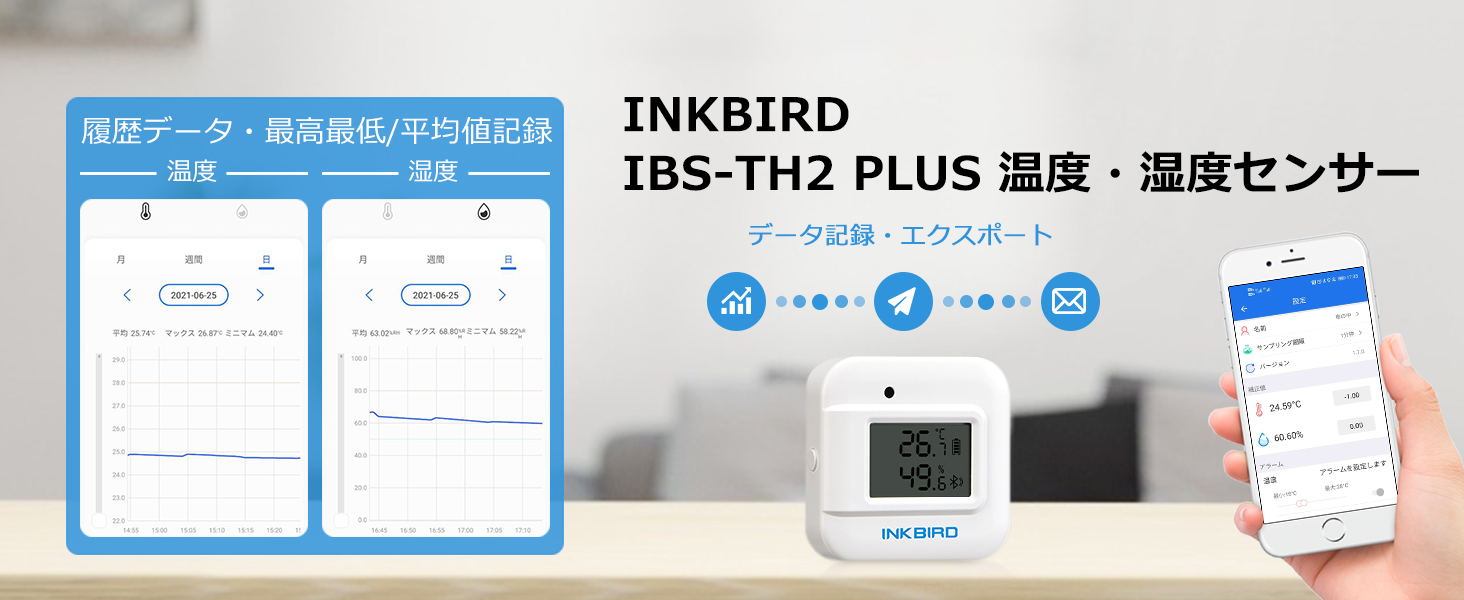 温湿度計 温度計 湿度計 Bluetooth温度計 Bluetooth湿度計 Bluetooth温湿度計 温度センサー 湿度センサー 温度 湿度 温湿度 データロガー 温度ロガー デジタル湿度計