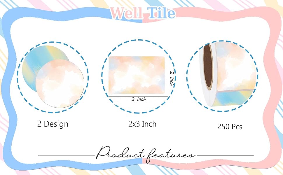 Color Rectangle Thermal Label