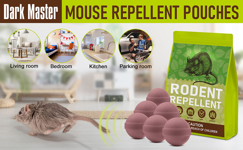 Dark Master 12 Balls Mouse Repellent, Peppermint to Repel