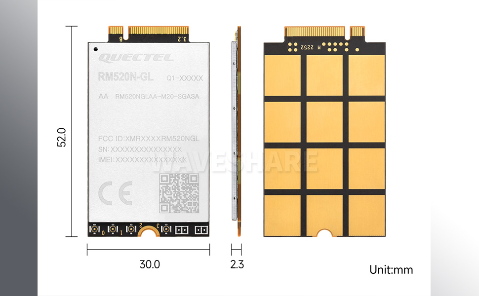 Amazon.com: Quectel RM520N-GL IoT 5G Global Band Module 5G Sub-6G ...