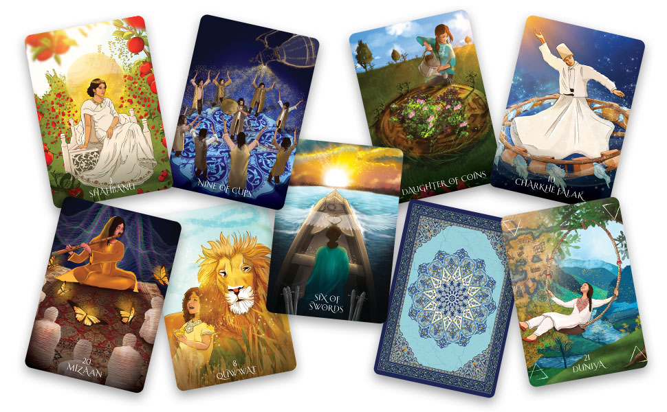 The Sufi Tarot A 78Card Deck and Guidebook Amazon.co.uk Husain