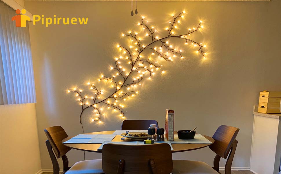 Enchanted Willow Vine, 144 LEDs Lighted Vines 7.5Ft Artificial Plants