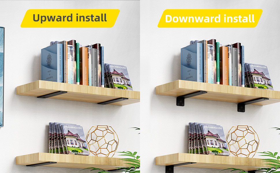 Bloazzup 6 Pack Floating Shelf Bracket Heavy Duty Shelf