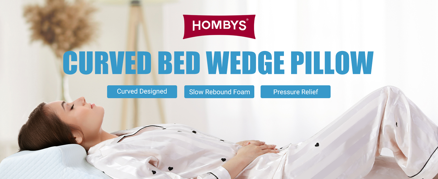 HOMBYS Memory Foam Wedge Pillow for Back and Side Sleepers, Exceptional Support for a Restful Night's Sleep (White, 2 26bb75d7 C3e1 44e1 Ba30 F5d5bec21833. CR0,0,1464,600 PT0 SX1464 V1