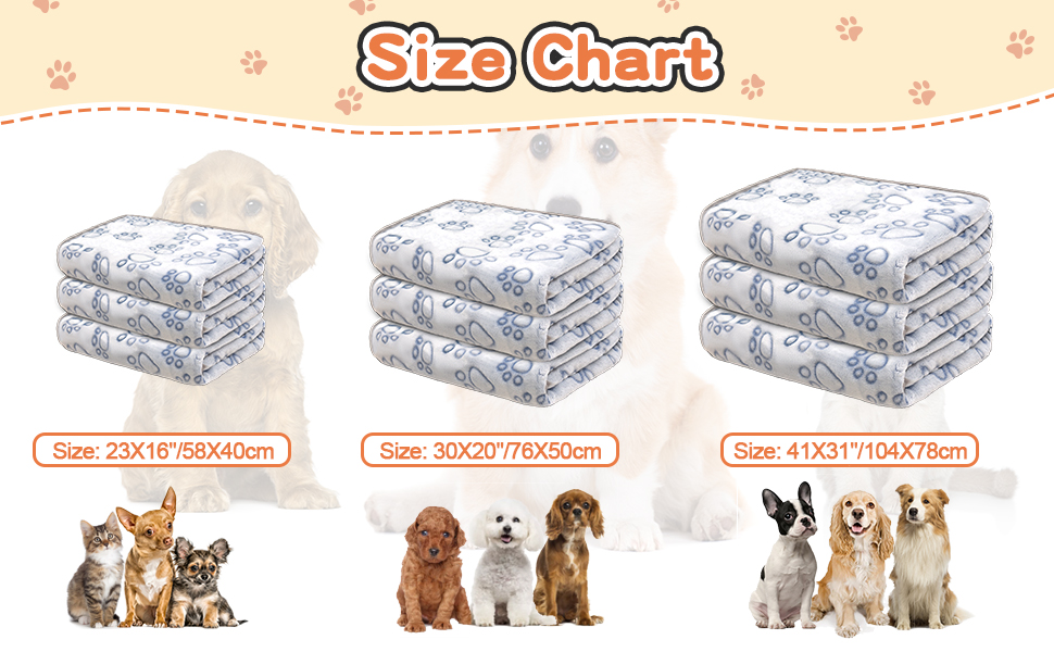1 Pack 3 Dog Blankets for Medium Dogs, Soft Fleece Dog