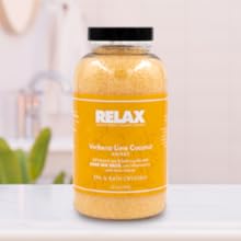Relax Bath & Spa Verbena Lime Coconut Aroma Therapy Dead Sea Bath Crystals awake
