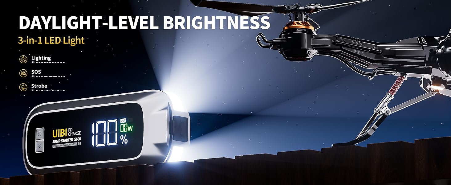 led car battery jump starter