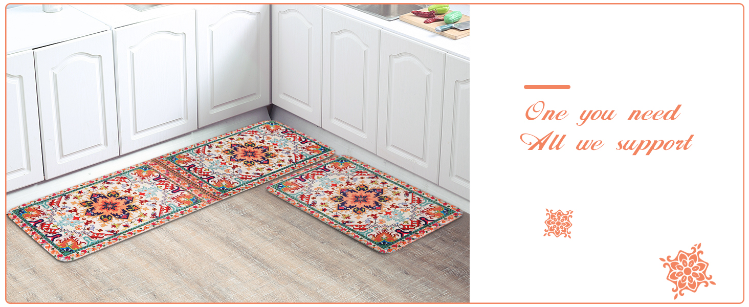 ASPMIZ Kitchen Rugs Non Slip, Farmhouse Kitchen Mats for