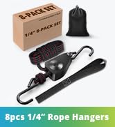 8pcs 1/4" rope hangers