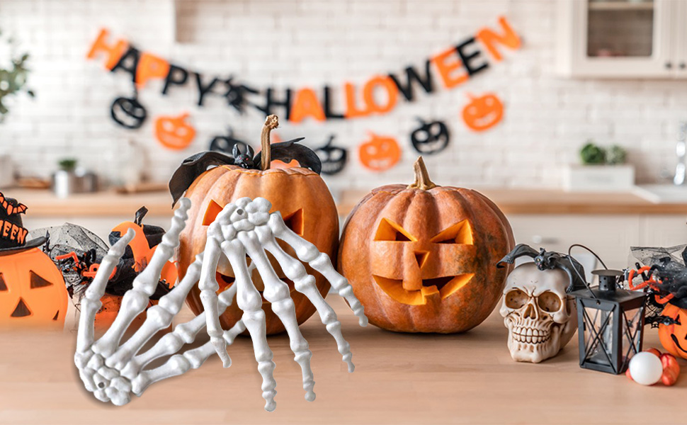 BASTOUR Halloween Skeletthand, Hände Knochen, Halloween Skelett Hände