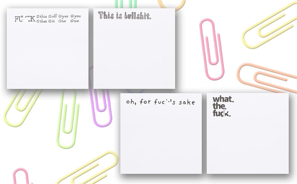 KUIING 3 Pack Funny Sticky Notes, Humorous Sticky Notepad, Funny Spoof