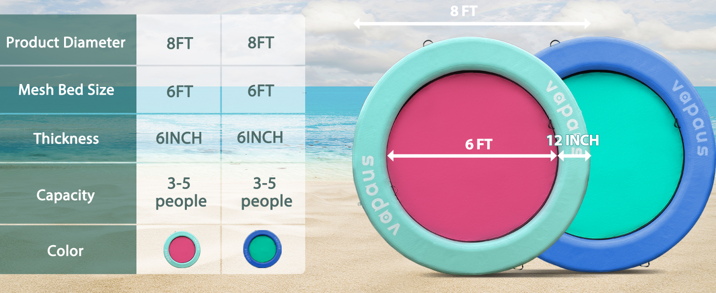 Round Floating Ring Inflatable Water Hammock