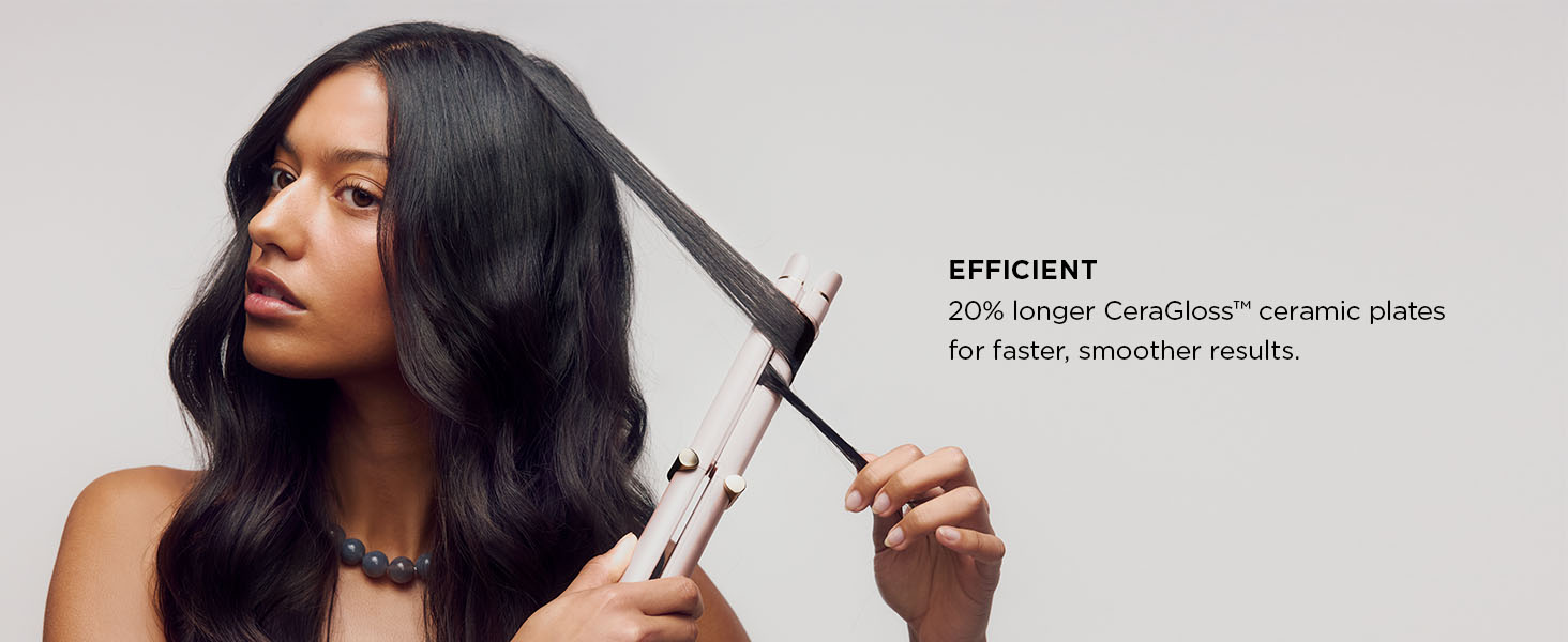 20% longer Ceragloss ceramic plates for faster, smoother results.