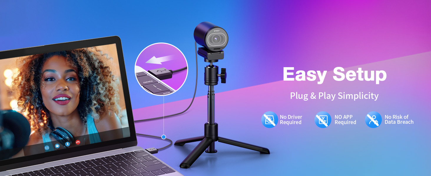 EMEET S600 4K Webcam with Tripod for Streaming