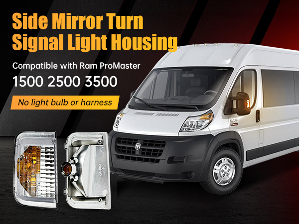 For Dodge Ram 1500 2500 3500 LED Pair Side Mirror Turn Signal Light Smoke Amber