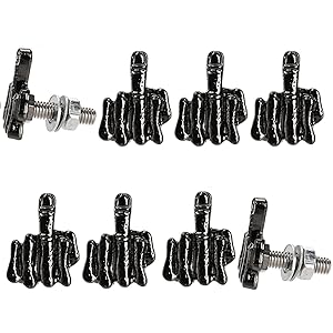 Yarlung 8 Pack License Plate Screws Kit, Finger Shape Stainless Steel License Plate Bolts Fasteners 