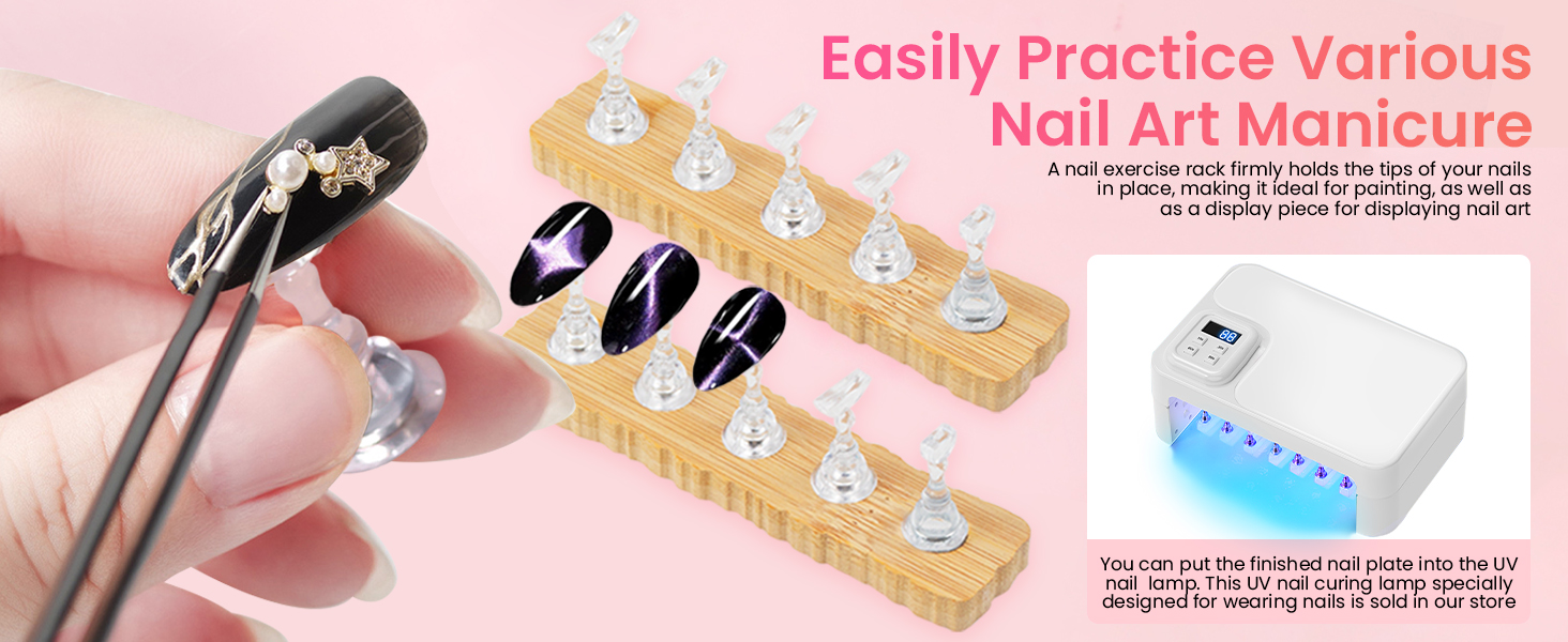 nail art supplies acrylic nail stand holder for painting fake nail display gifts  Valentines Day