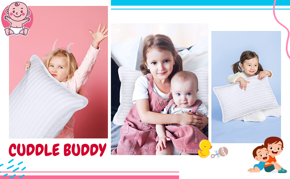 Utopia Bedding Toddler Pillow (White, 2 Pack), 13x18