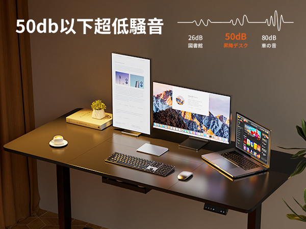 Amazon.co.jp: Alebert 電動式 昇降デスク 昇降式デスク 幅140