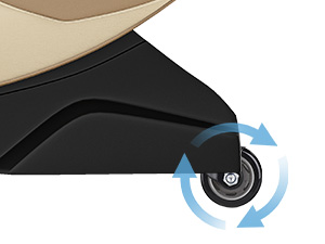 Massage chair bottom casters