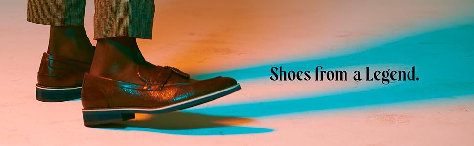 Man wearing brown leather dress loafers, Shoes from a Legend