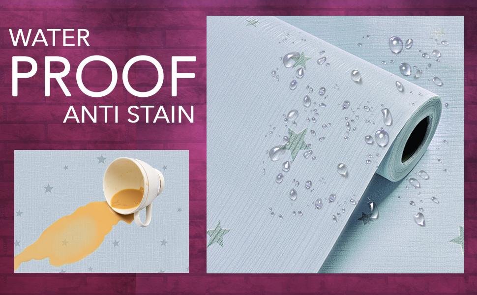 waterproof, anti-stain, oil proof, heat proof, baby room, moisture proof wall paper for wall