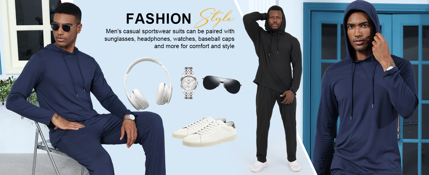 Mens Hoodie Sweatsuit Set